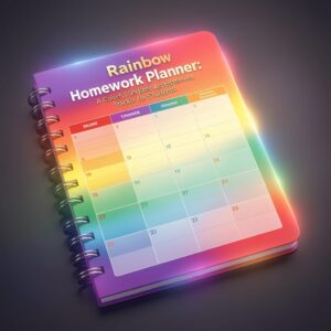 Rainbow Homework Planner: A Colorful Undated Assignment Tracker for Students