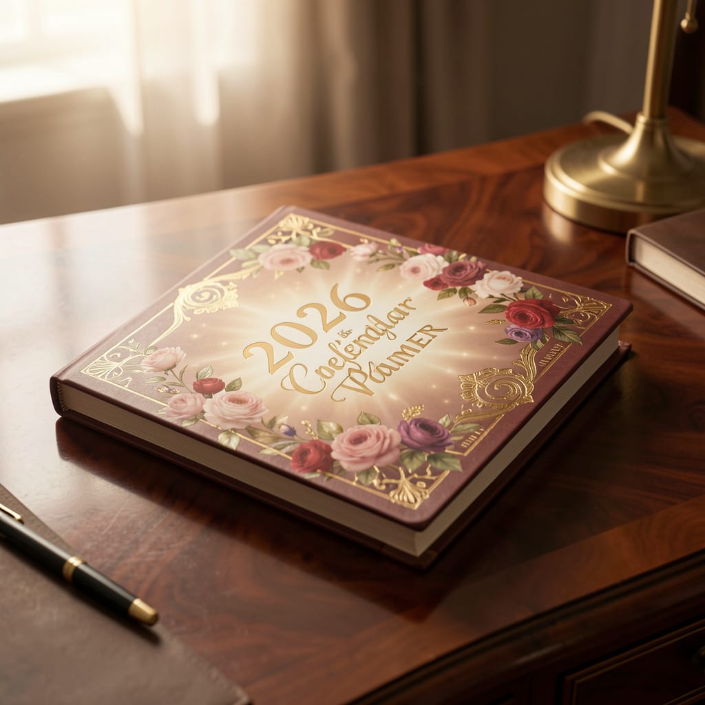 2026 Planner, Weekly and Monthly Calendar Planner for Women, Jan 2026 - Dec 2026, Hardcover Planning Agenda book with Tabs, Spiral Bound, Inner Pocket, Perfect for School Office Supplies, 6.2" x 8.5" - flowers